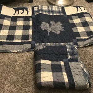 Plaid and Pine Tree Pattern Pillow